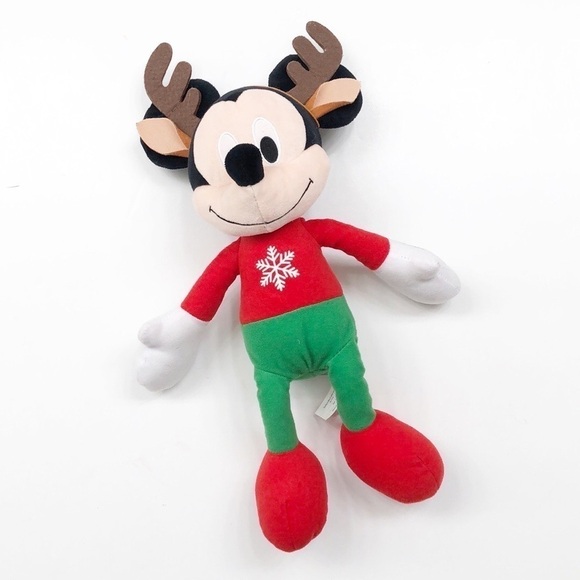 Disney Mickey Mouse Christmas Reindeer plush stuffed animal - Picture 1 of 4